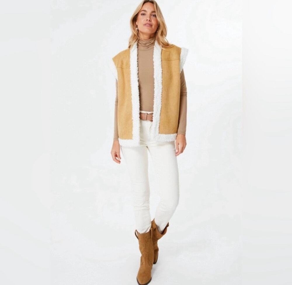Tuckernuck Hyacinth House Crosby Shearling Gilet Vest